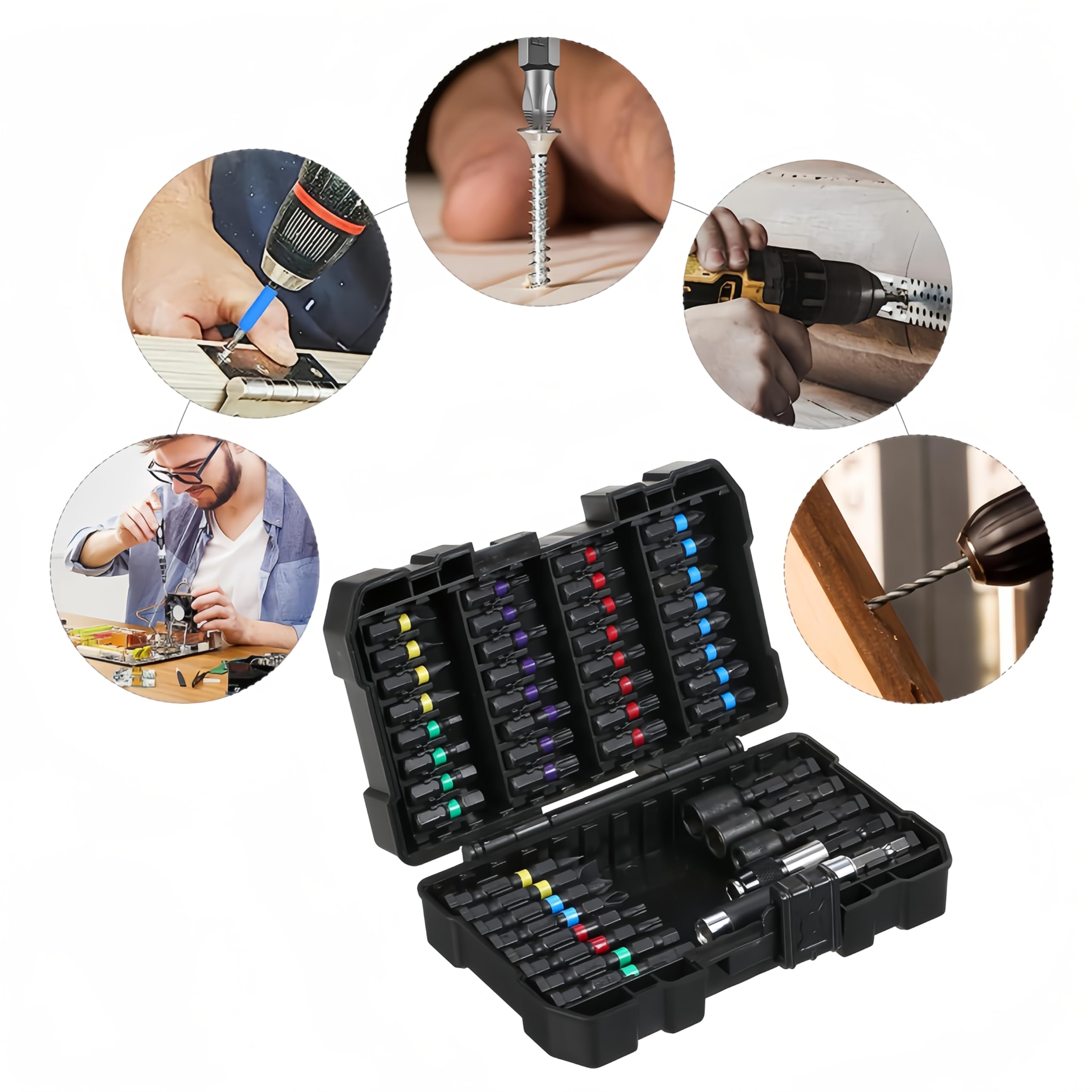 NAWIN magnetic attachment enables quick bit changes with extension bars.