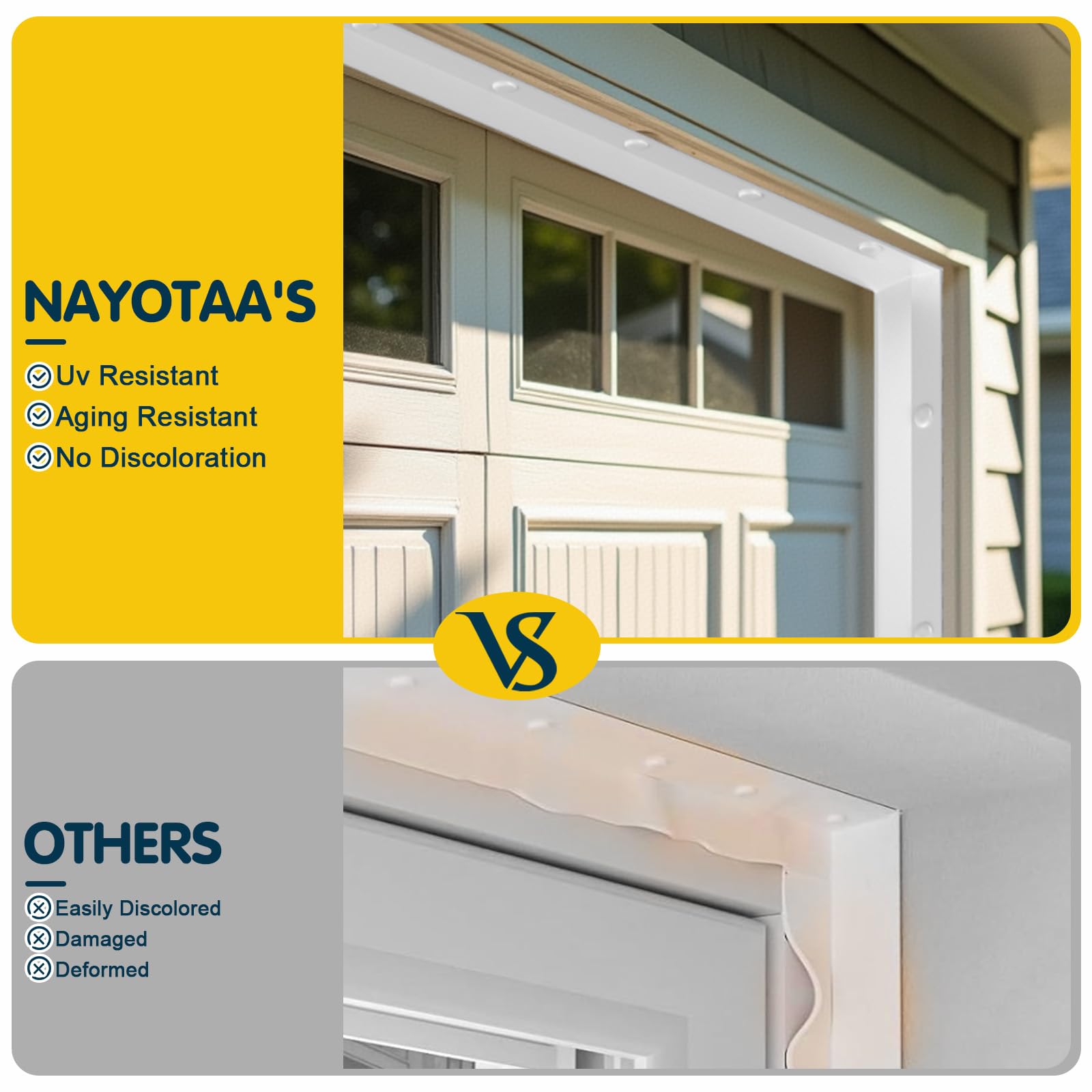 Nayotaa easy-install seal with peel adhesive and nails