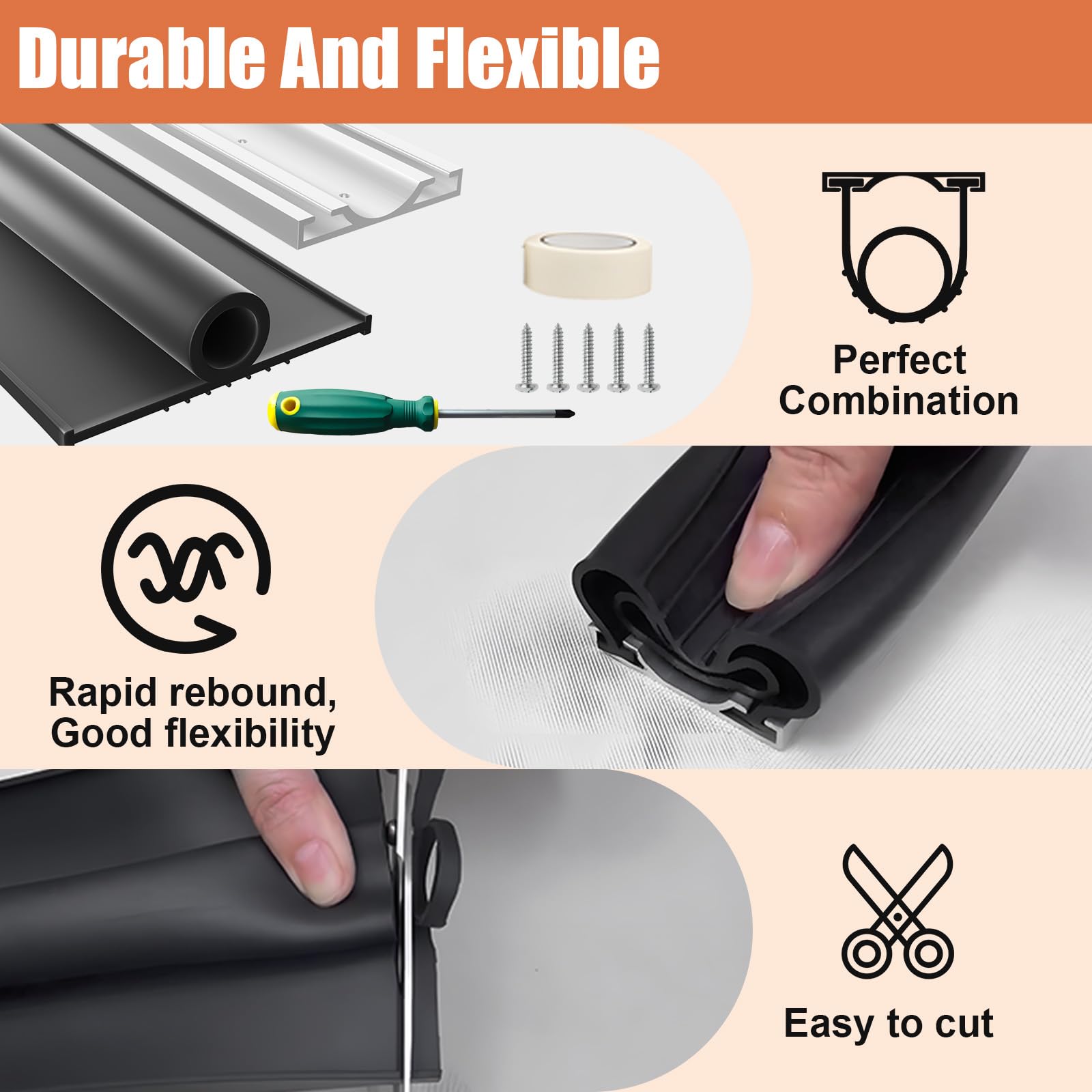 Nayotaa seal fits 8 to 20 ft doors for broad compatibility
