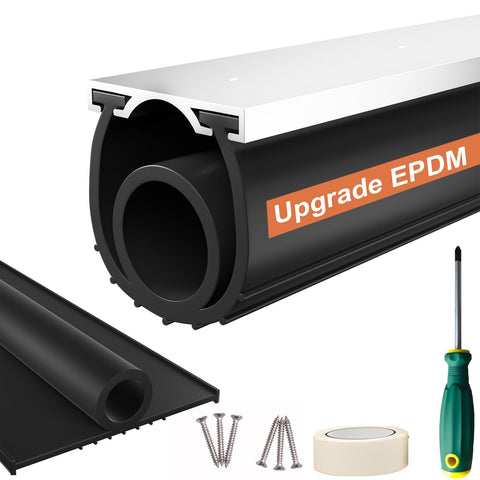 Nayotaa garage door seal bottom EPDM protects against drafts for 10 ft doors.
