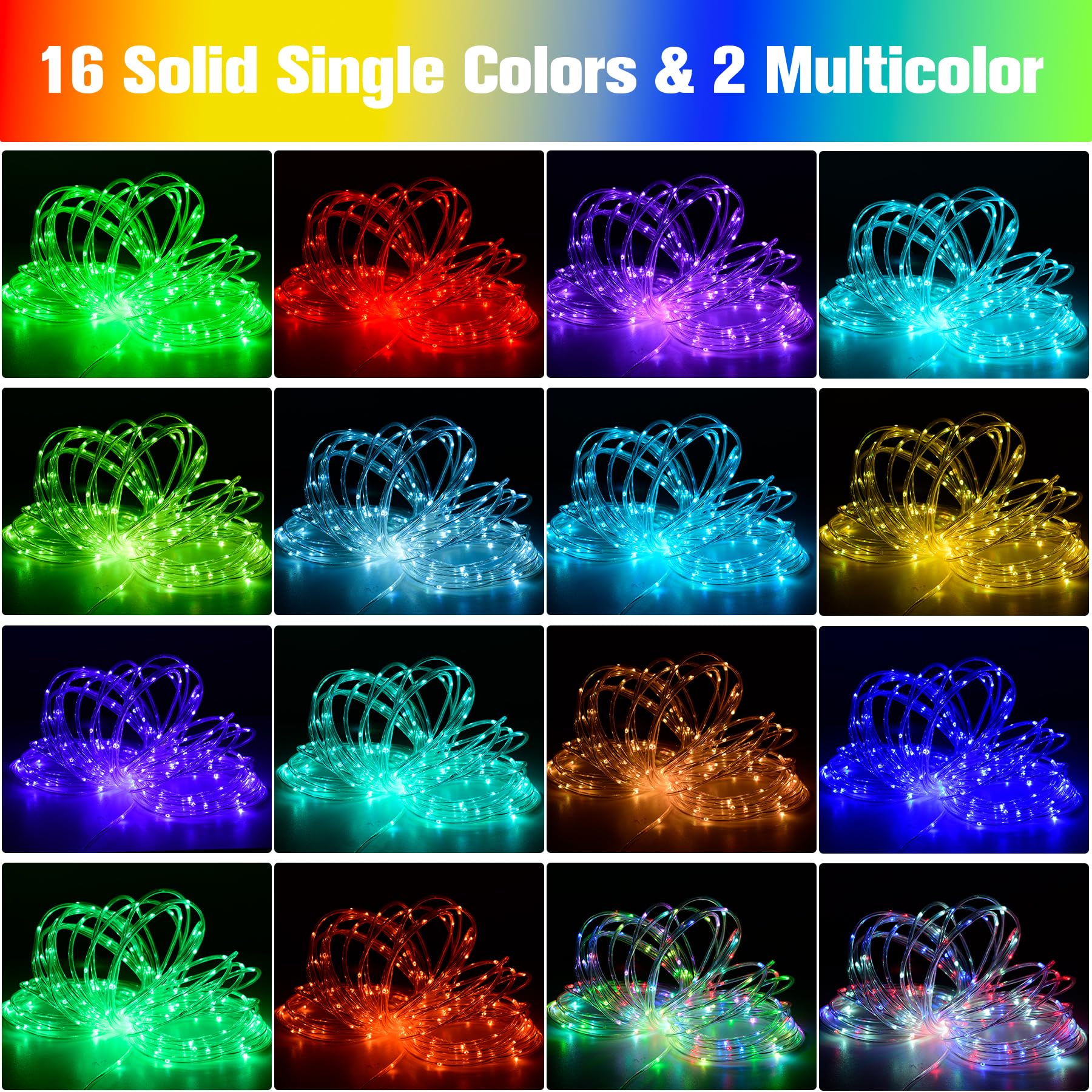 Nazuwke outdoor rope light IP68 waterproof for rain and snow, durable year-round.
