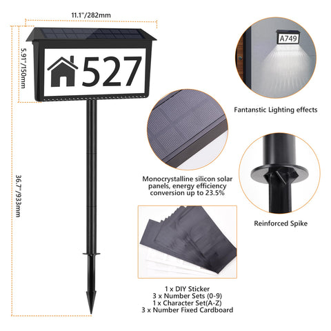 Nazuwke address sign with wall or ground mounting options