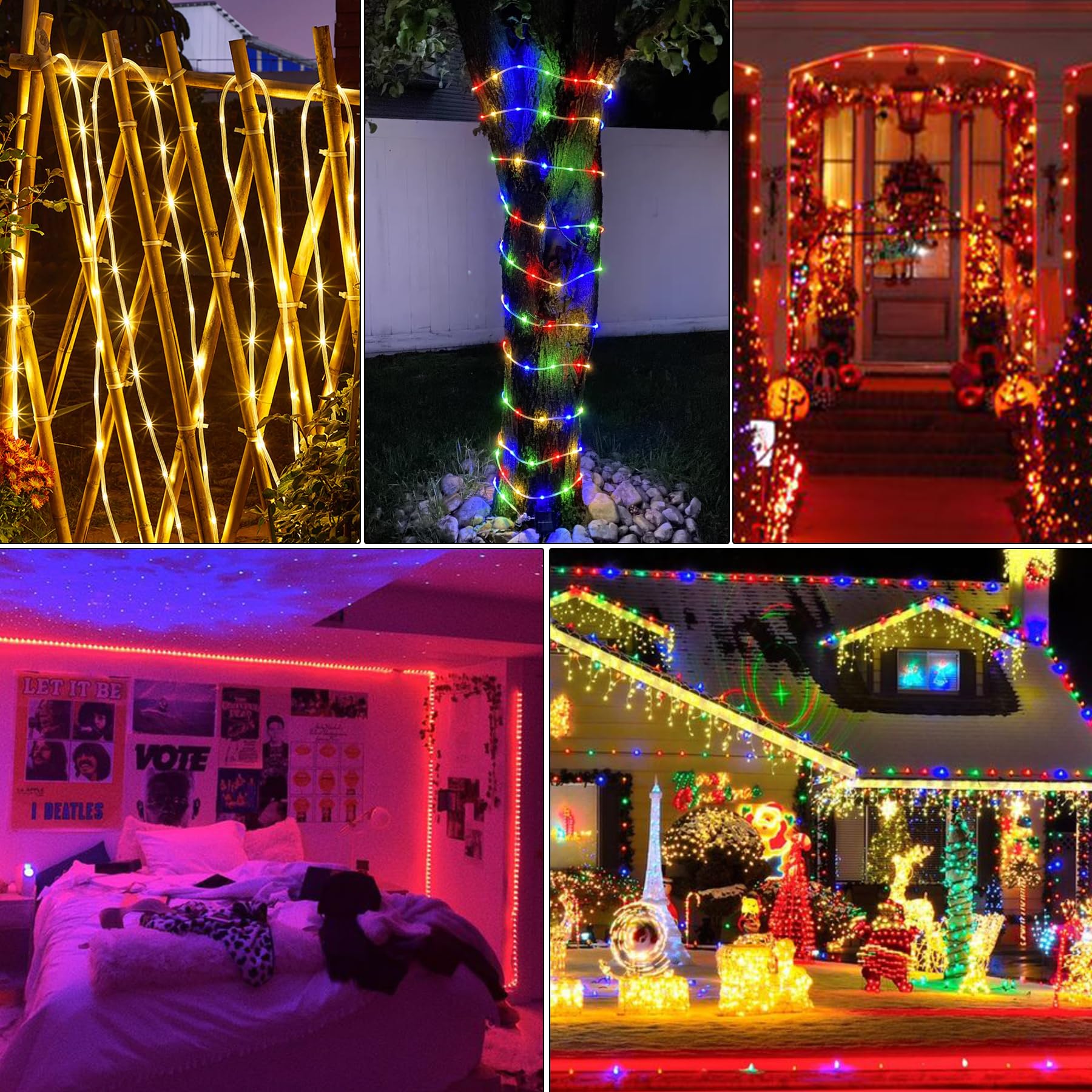 Nazuwke flexible copper wire rope light for shaping around features