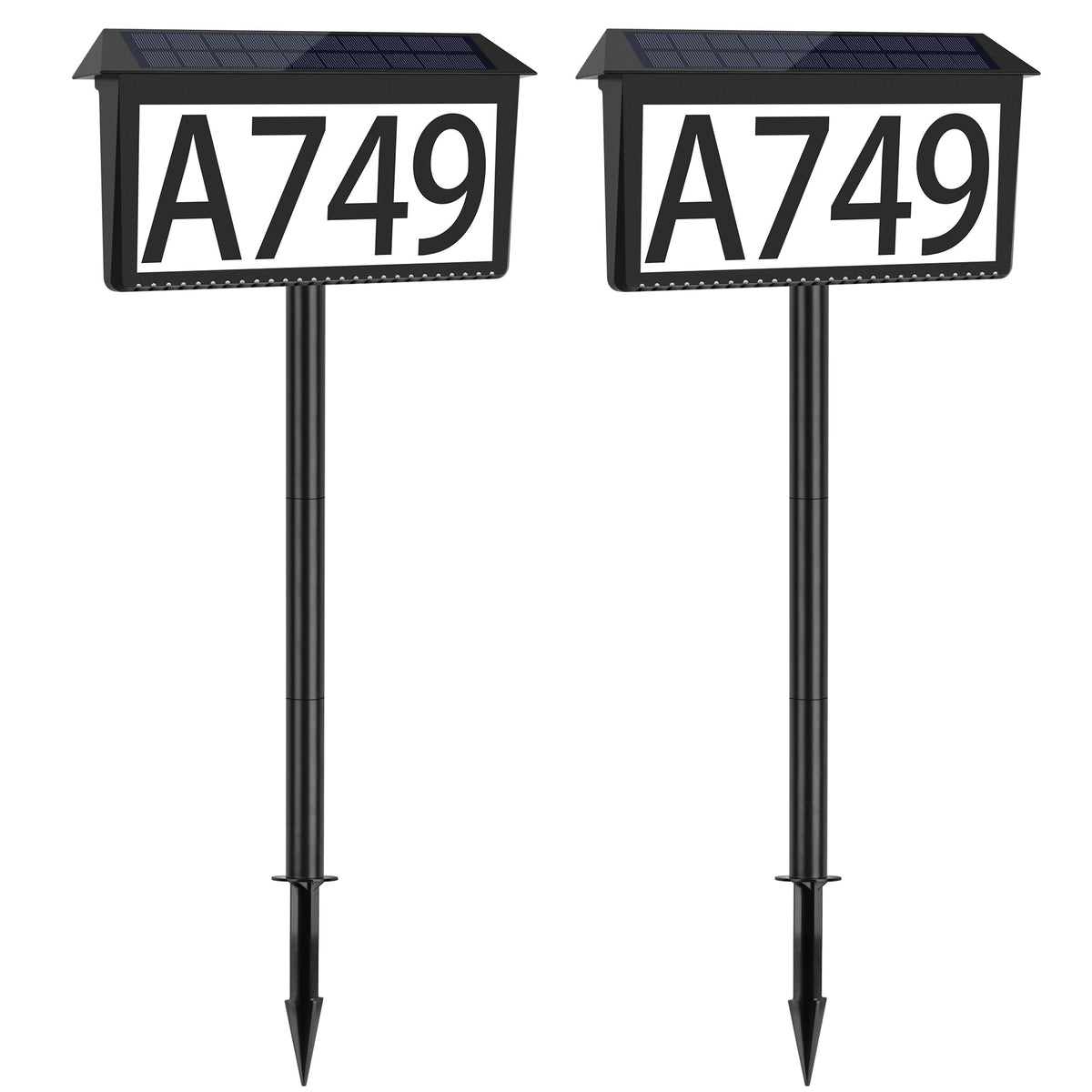 Nazuwke outdoor solar-powered house numbers for clear nighttime visibility