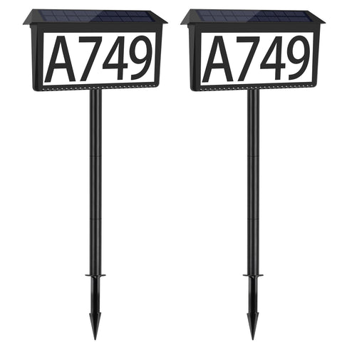 Nazuwke outdoor solar-powered house numbers for clear nighttime visibility
