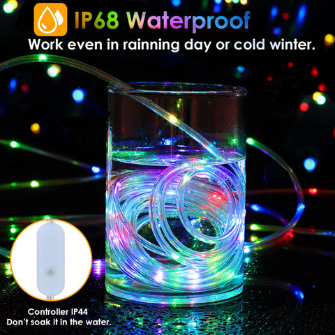 Nazuwke rope light with memory function remembers last mode for seamless decorating.