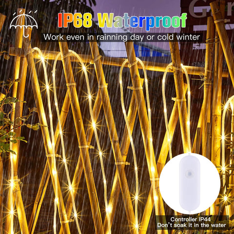 Nazuwke IP68 waterproof rope lights for outdoor use