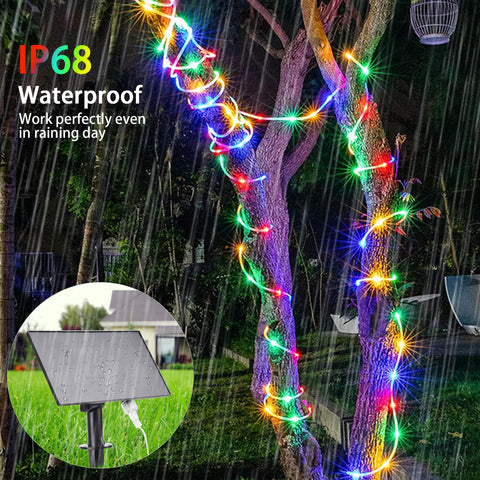 Nazuwke IP68 waterproof rope lights withstand rain for year-round use