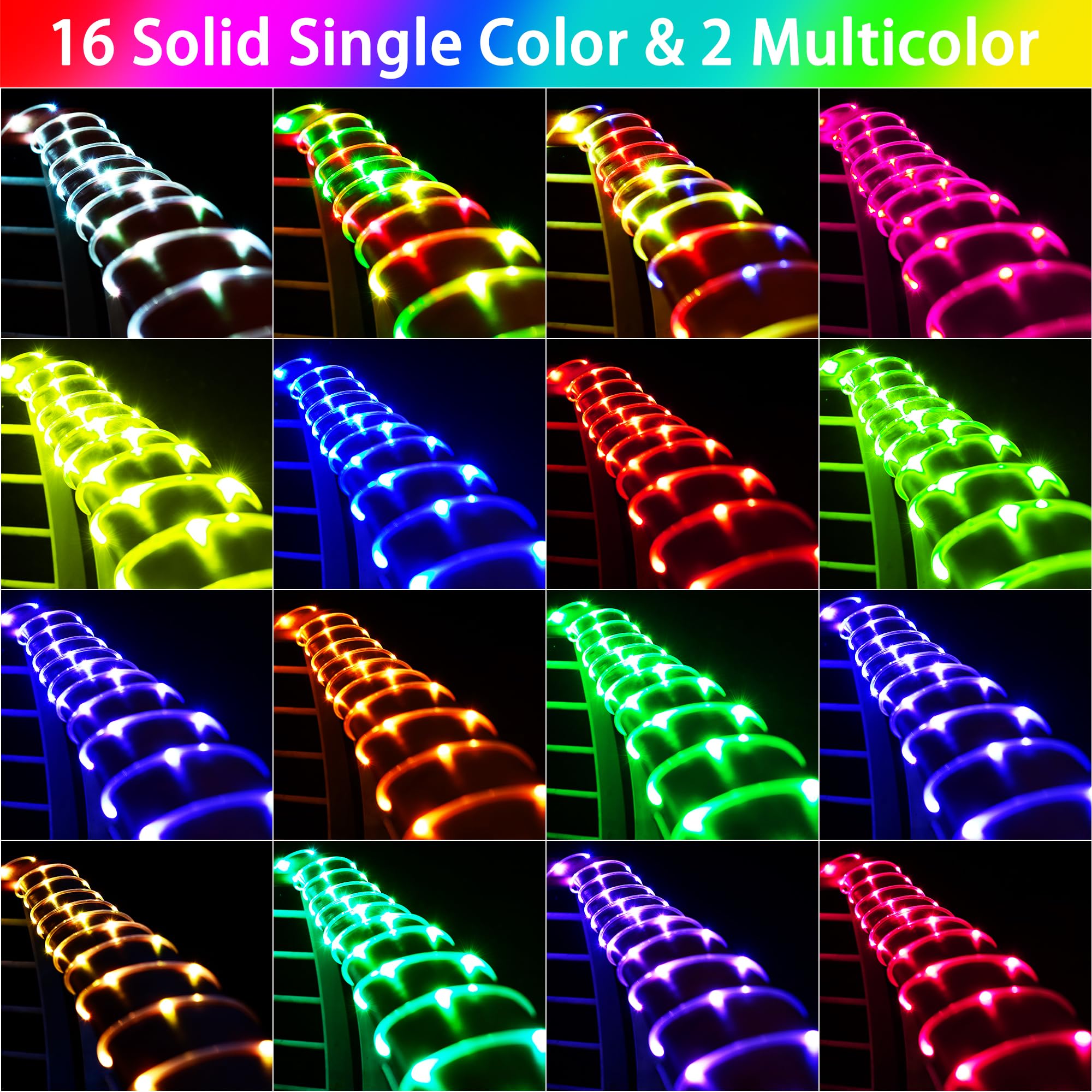 Nazuwke remote-control solar rope lights with color-change remote for outdoor evenings
