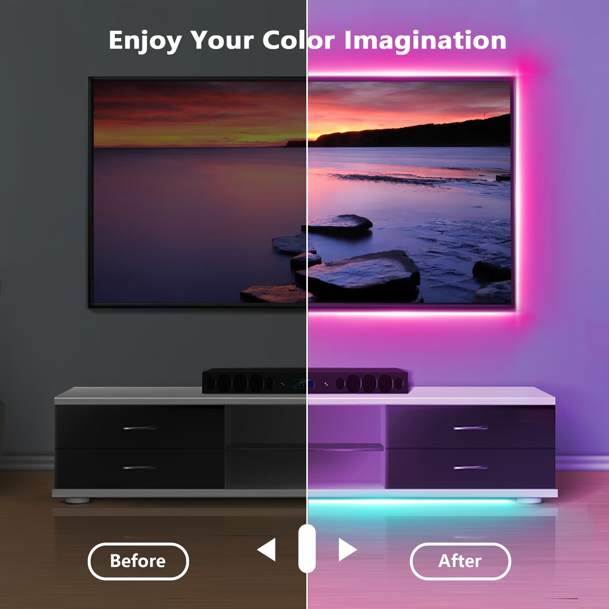 NBBUFF RGB lighting ideal for room decor and celebrations.