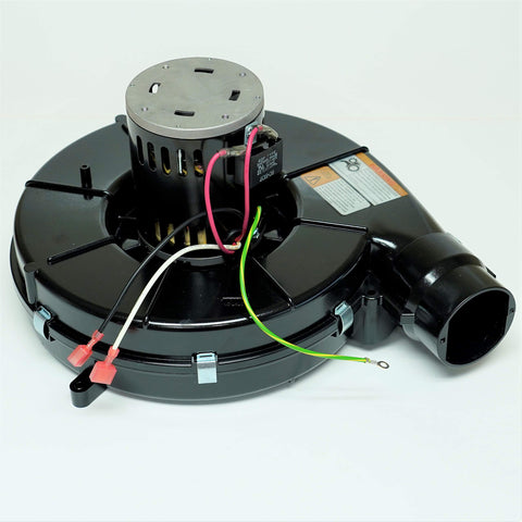 NBK draft inducer 12463 side view demonstrates compact dimensions for tight installations
