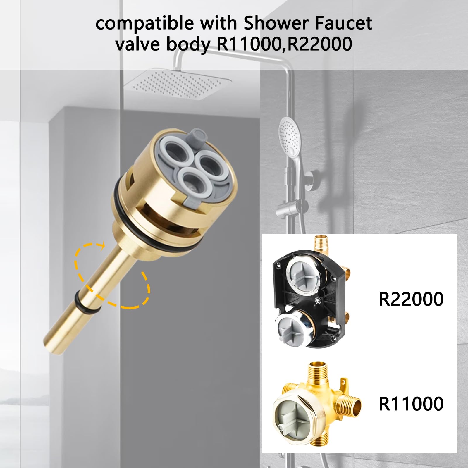 NBPLUS RP51919 brass construction highlights durability for long-lasting shower control.