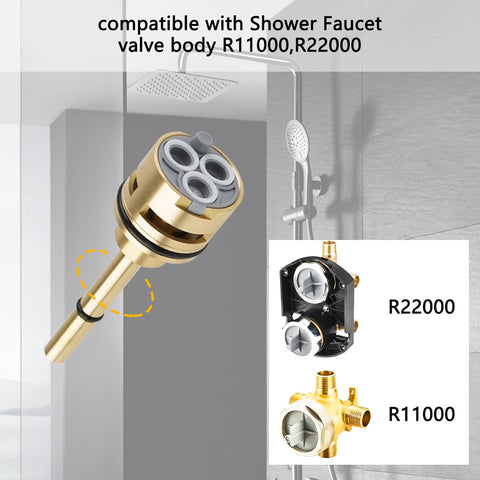 NBPLUS RP51919 brass construction highlights durability for long-lasting shower control.
