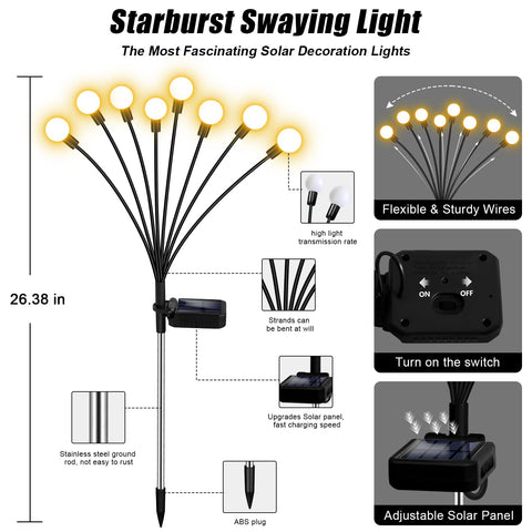 NBQQ solar garden light promotes festive atmosphere for outdoor gatherings with warm glow.