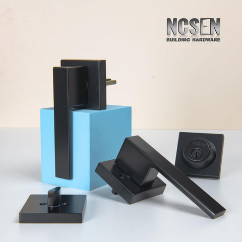 Complete NCSEN lockset on door ready for versatile entry