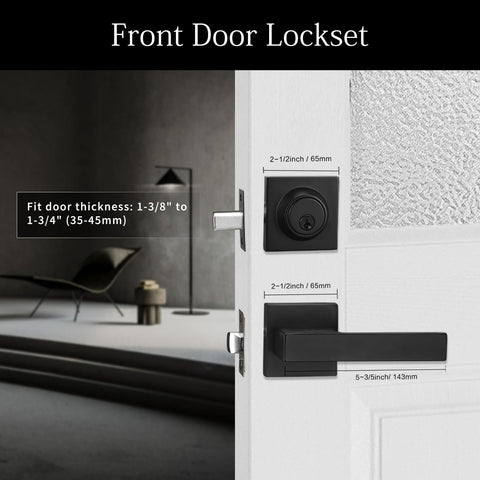 NCSEN matt black lever handle with smooth operation