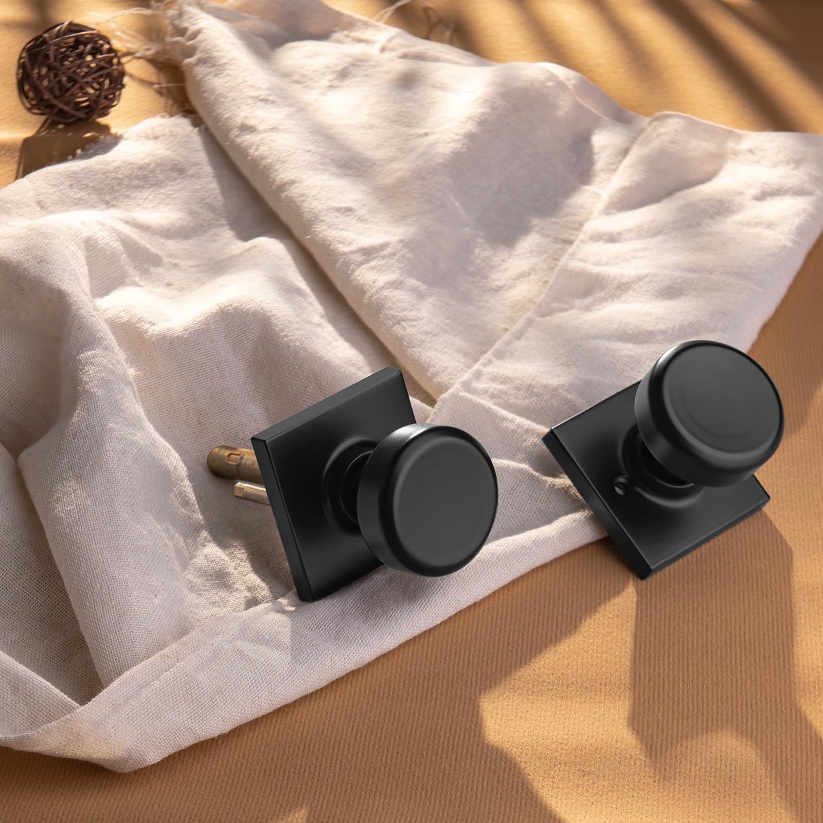 Passage function NCSEN knob for hall or closet doors without locking.