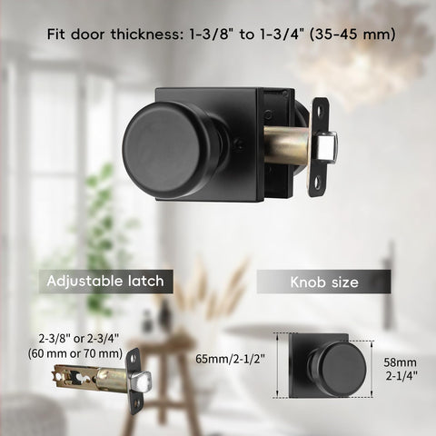 NCSEN Pismo with square rosette, stylish interior door hardware for rooms