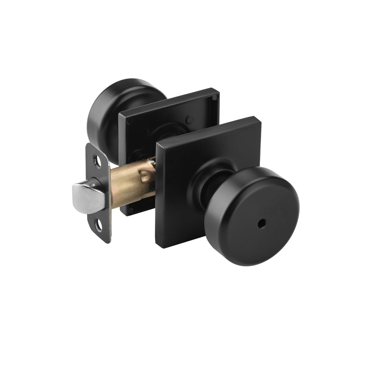 NCSEN Pismo doorknob with square rosette for modern interior doors.
