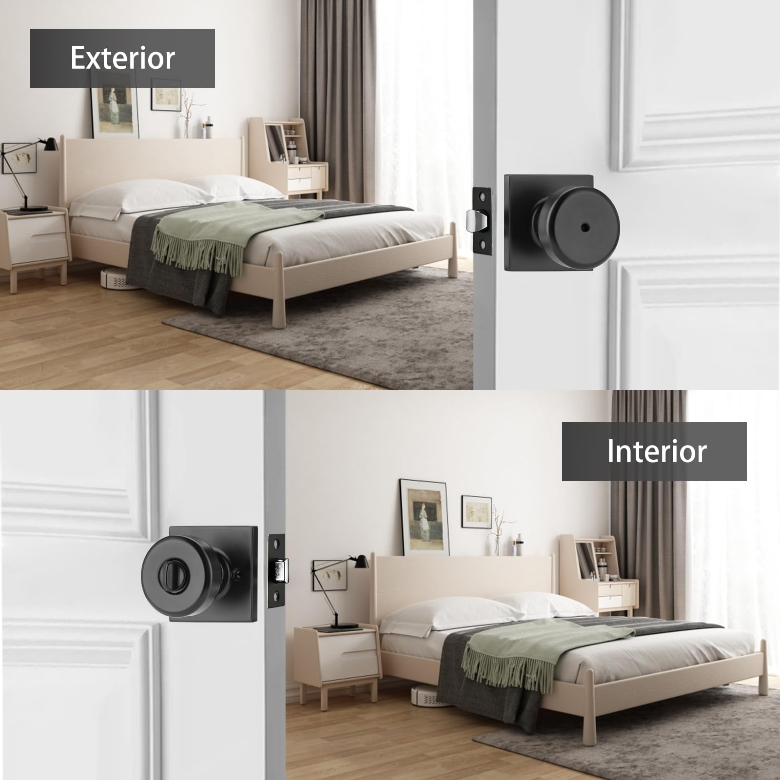NCSEN Pismo privacy lock suitable for bathroom or bedroom doors.