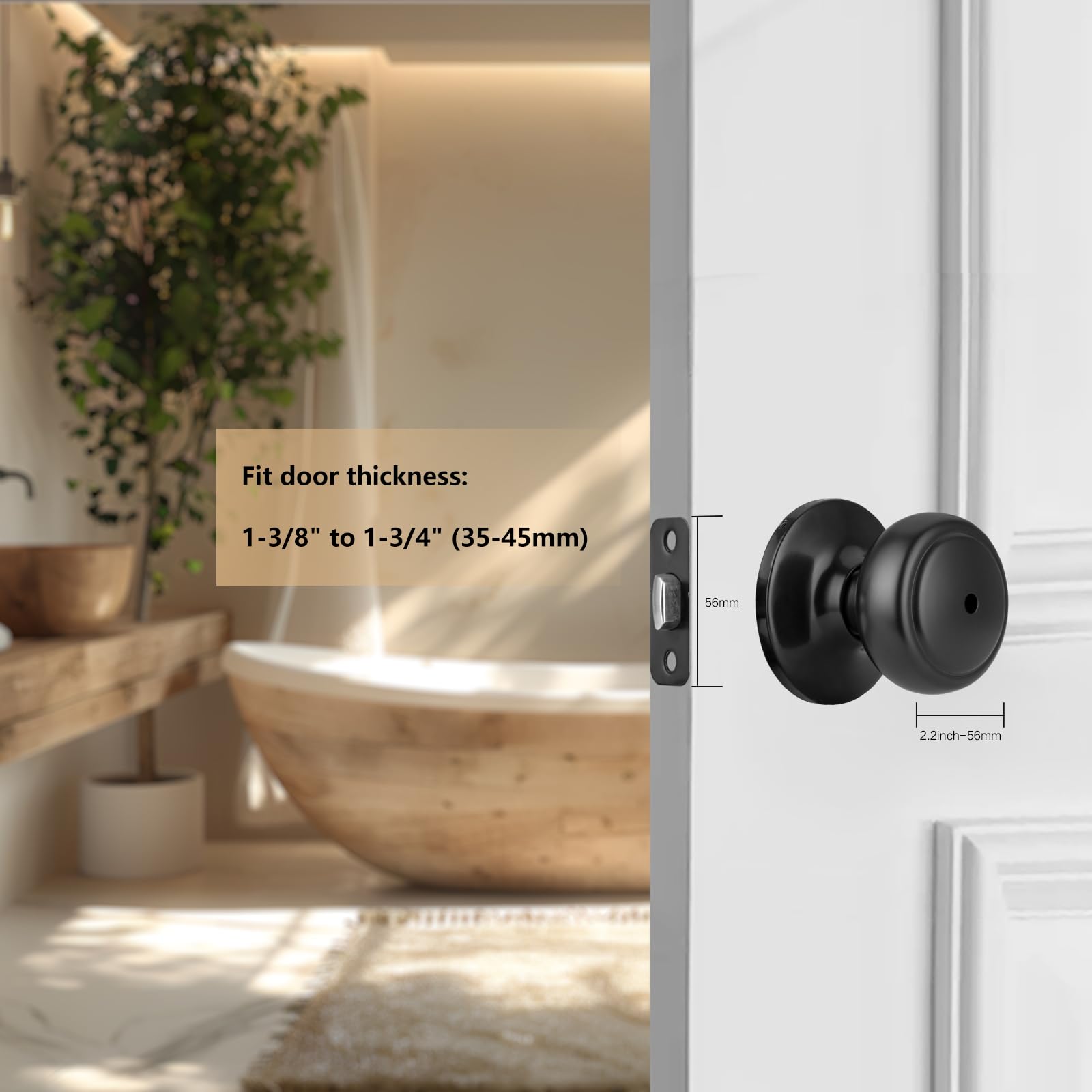 NCSEN reversible door knob for left or right handed doors.