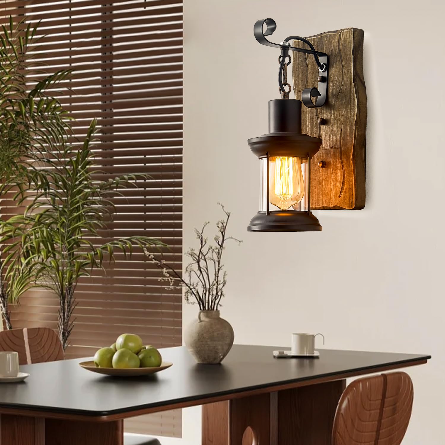 NDDSWM pair of sconces provides balanced lighting across dining spaces.