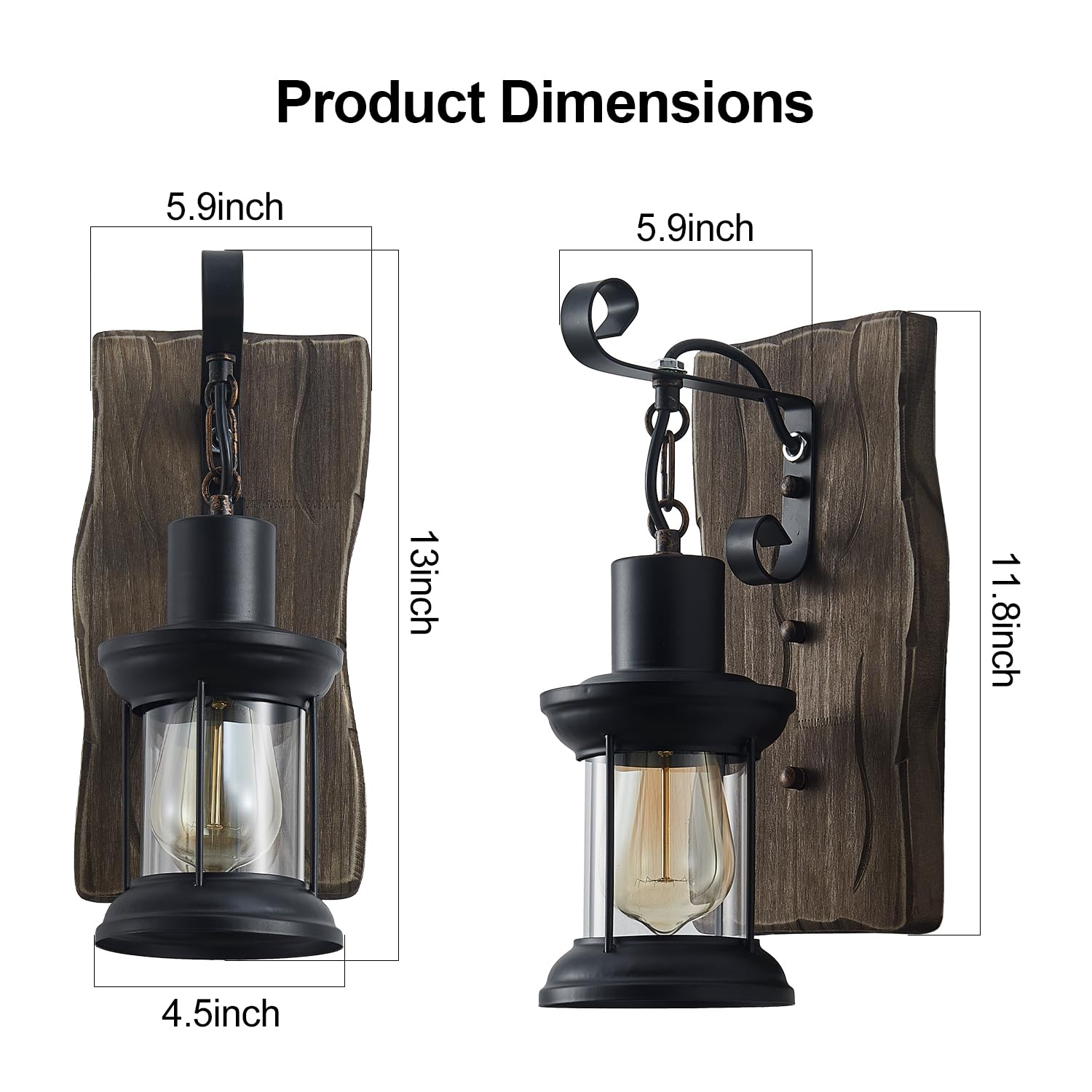 NDDSWM wall sconce with E27/E26 base supports versatile bulb choices.