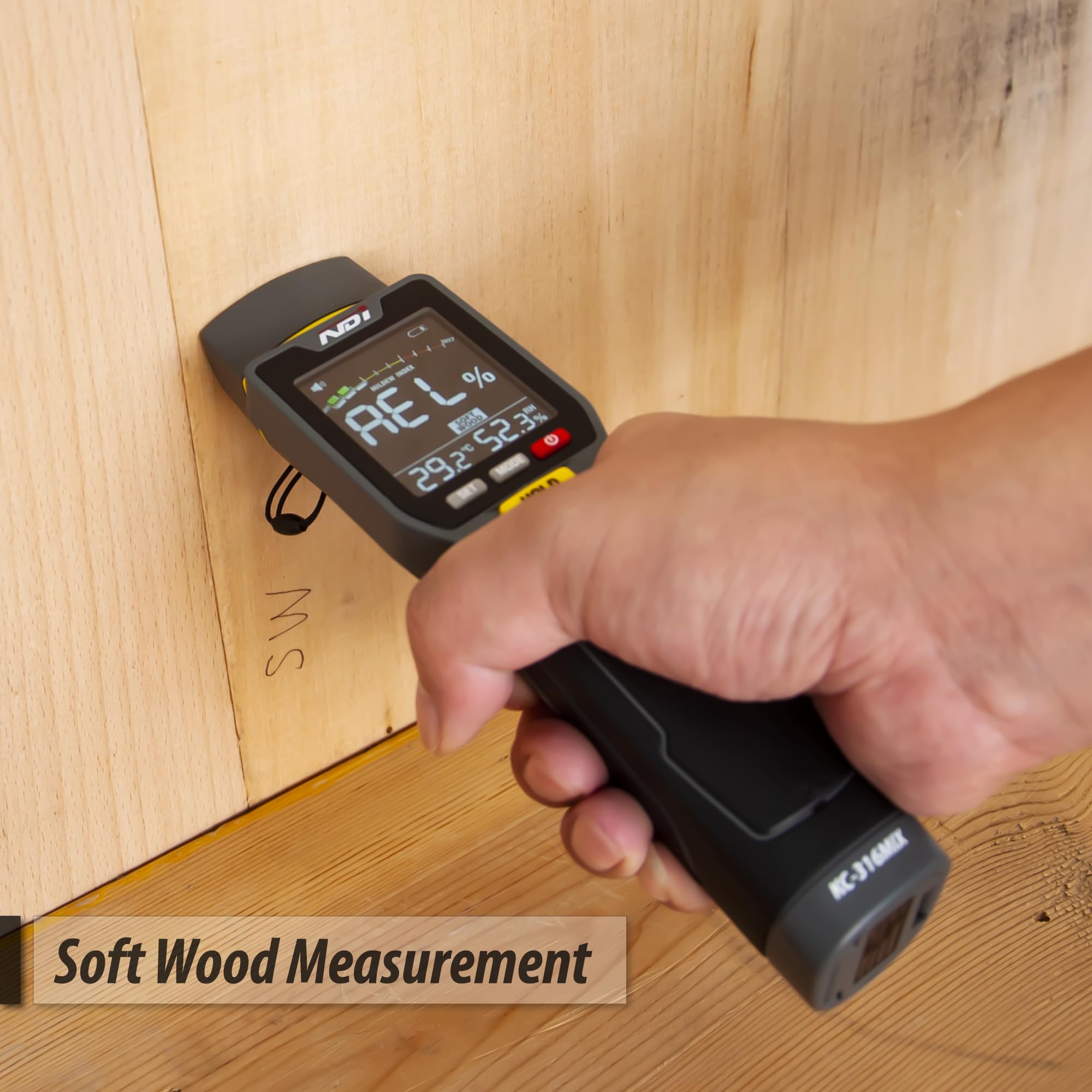 NDI cement board mode evaluates moisture in cement boards