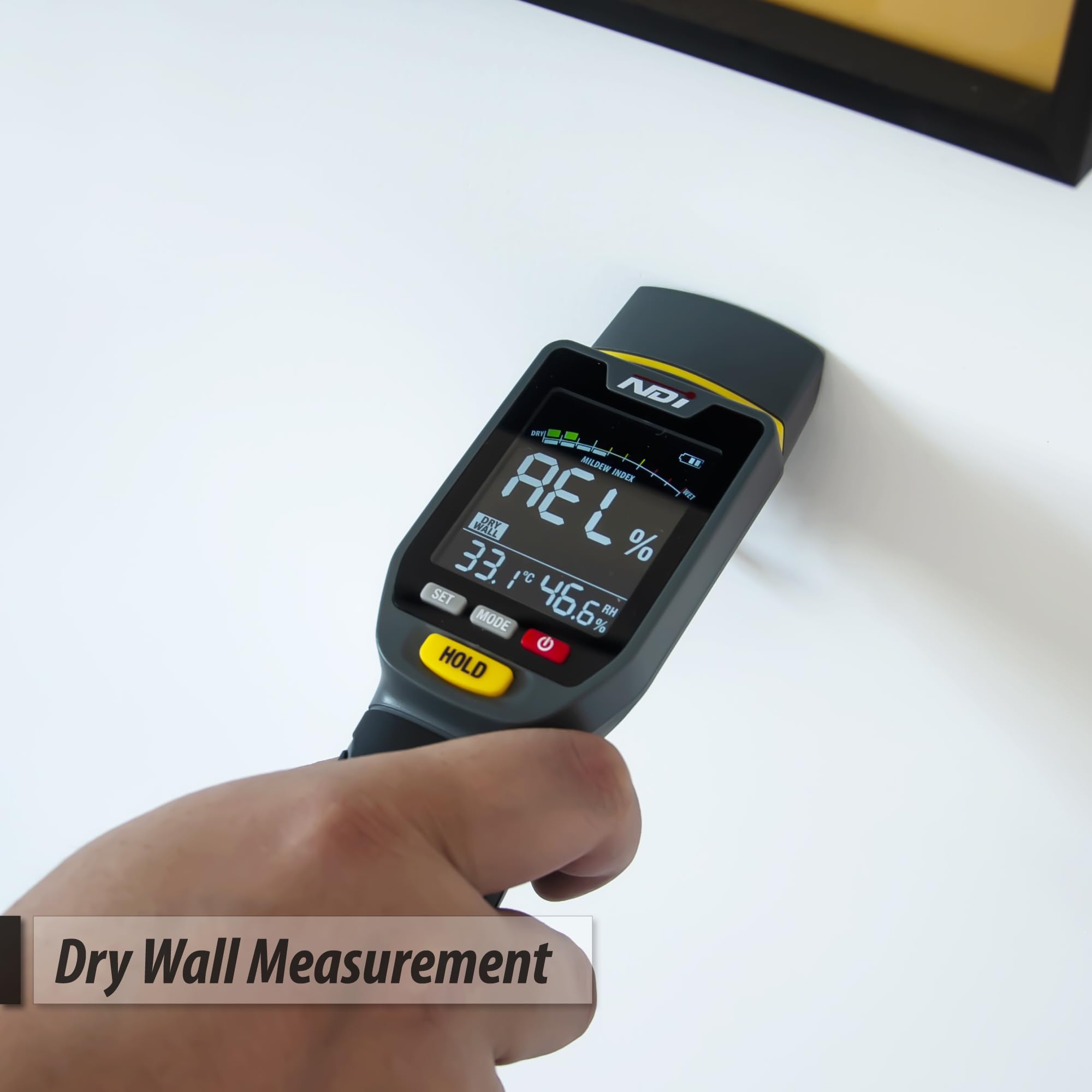 NDI drywall mode analyzes drywall moisture levels