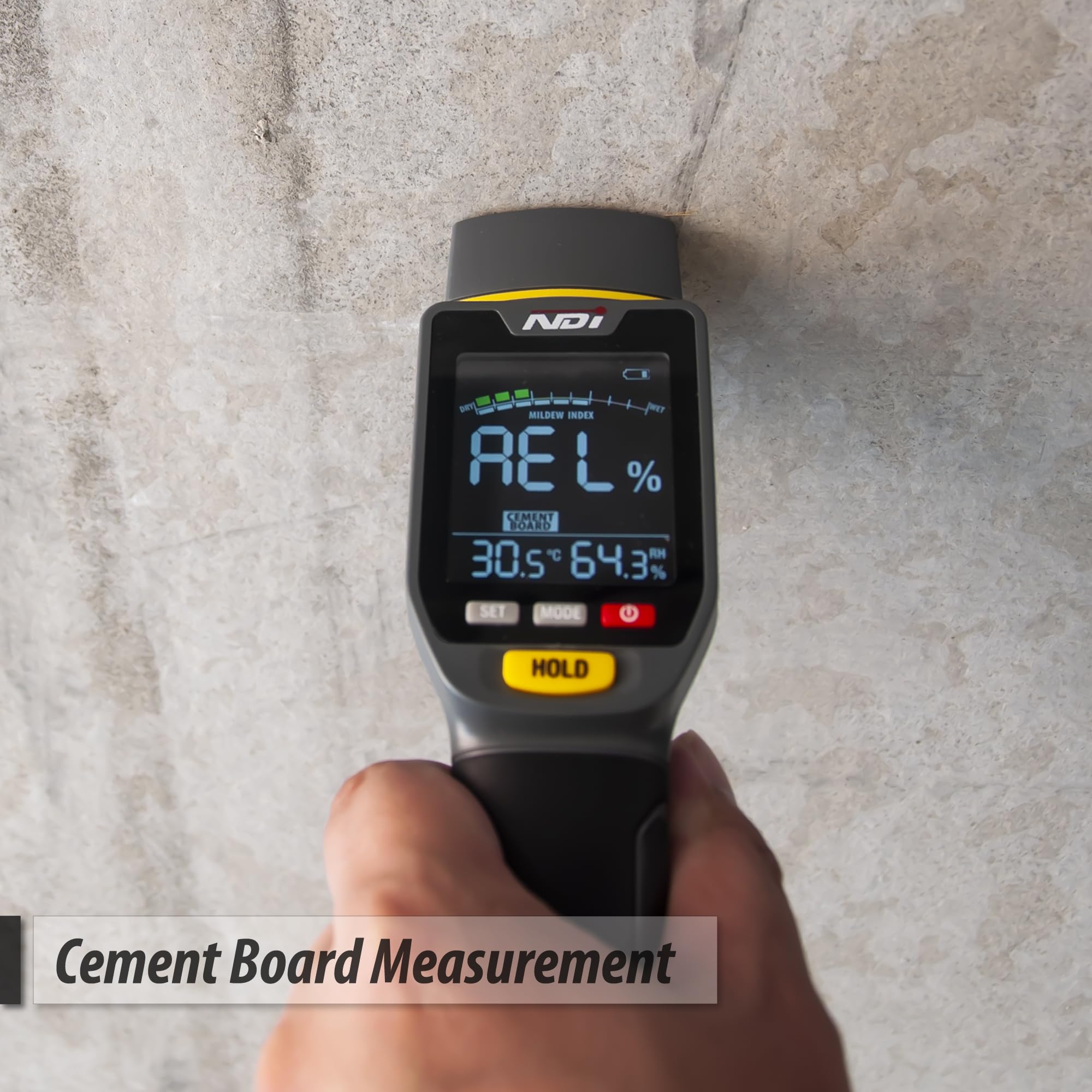 NDI hardwood mode checks moisture in hardwood materials