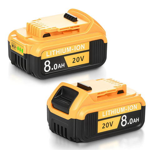 Ndoge 2-pack 8.0Ah battery pack for extended runtime on 20V tools.