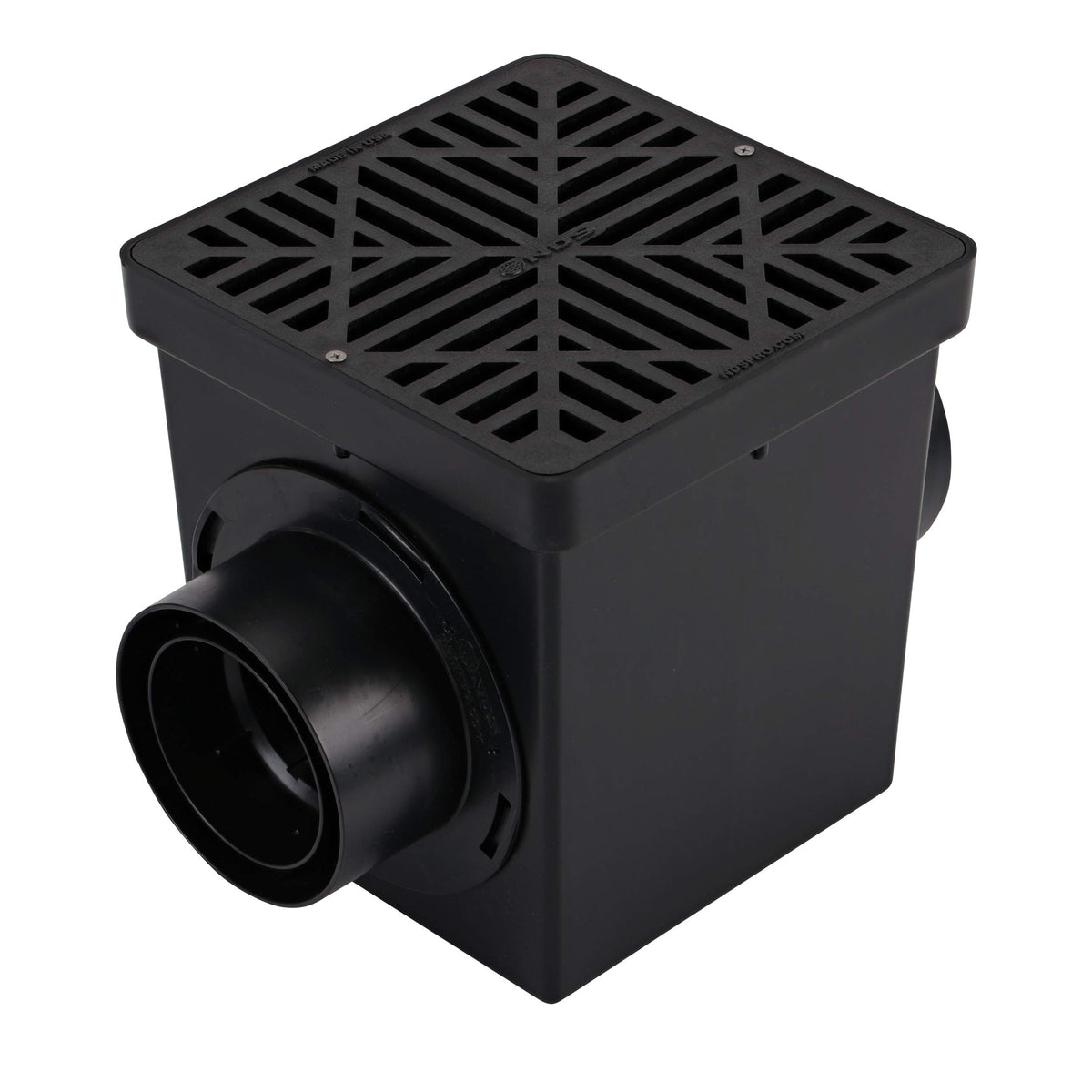 NDS square catch basin drain kit for efficient lawn drainage.