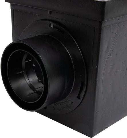 NDS 900BKITRTL1PK plastic drain grate blocks debris and protects flow.