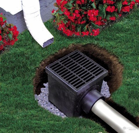 NDS two-opening catch basin demonstrates versatile runoff management.