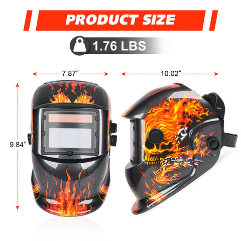 NDUUN welding helmet auto-darkening filter adapts quickly to changing light