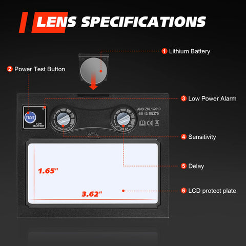 NDUUN welding helmet sensitivity delay controls tailor shade response