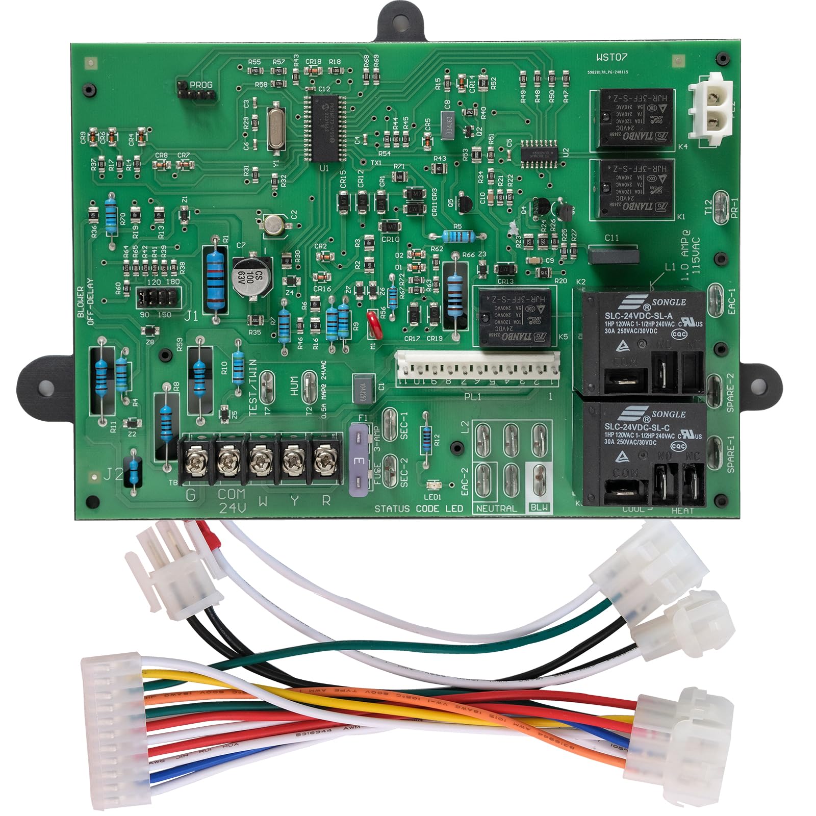 NEALMART ICM282A board front view for reliable furnace control