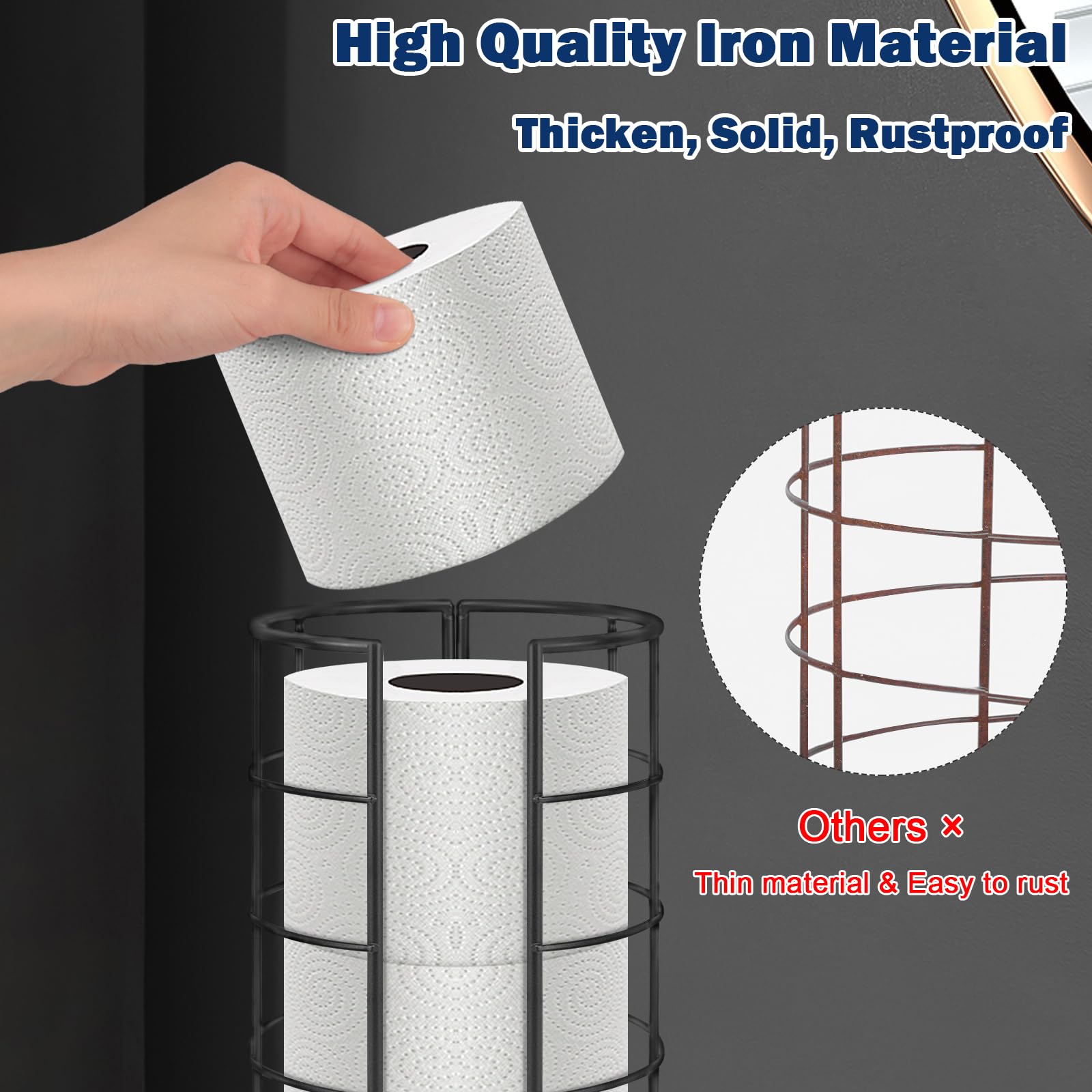 NearMoon matte black finish complements bathroom decor for organized storage