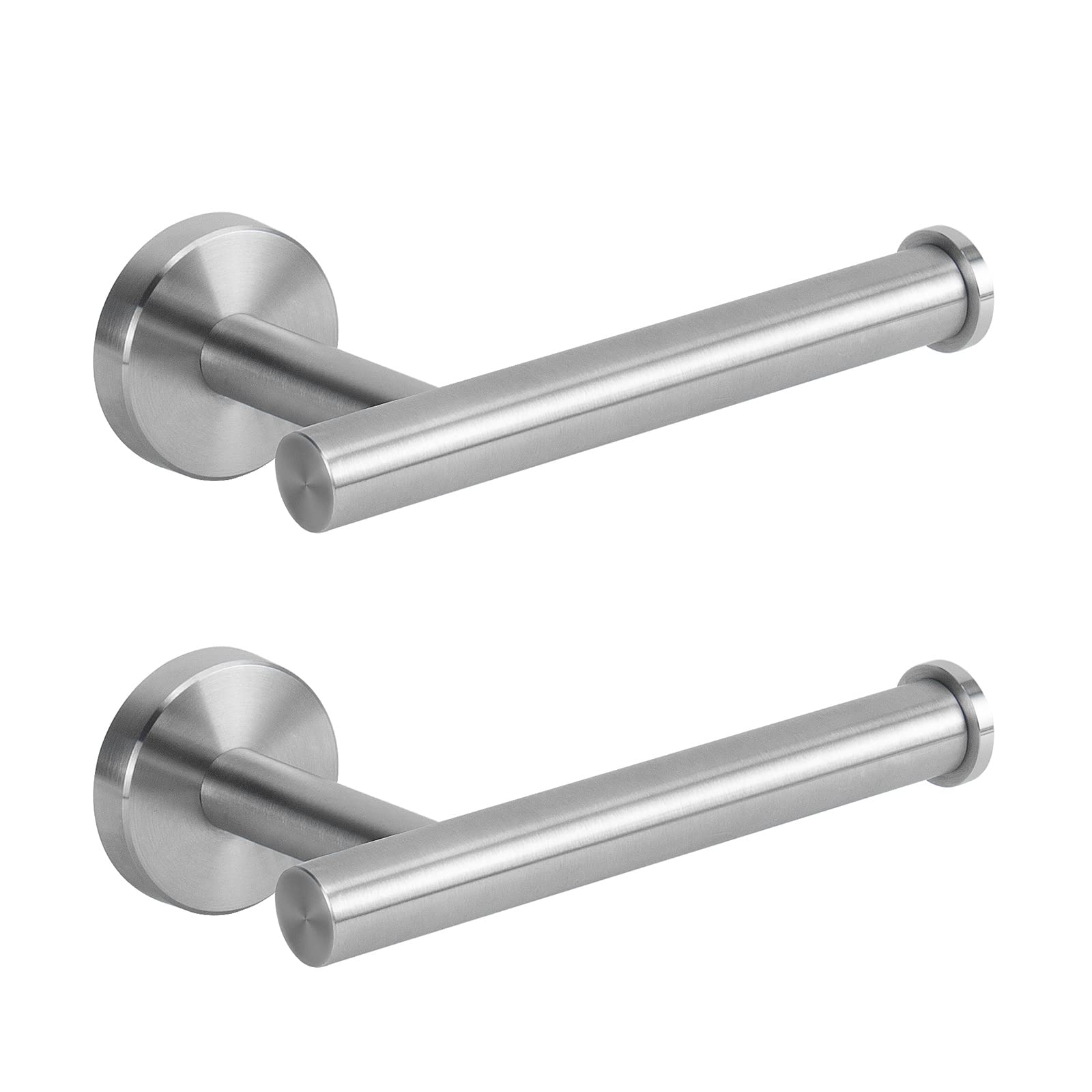 NearMoon brushed nickel bathroom holder side view showing sturdy wall mount