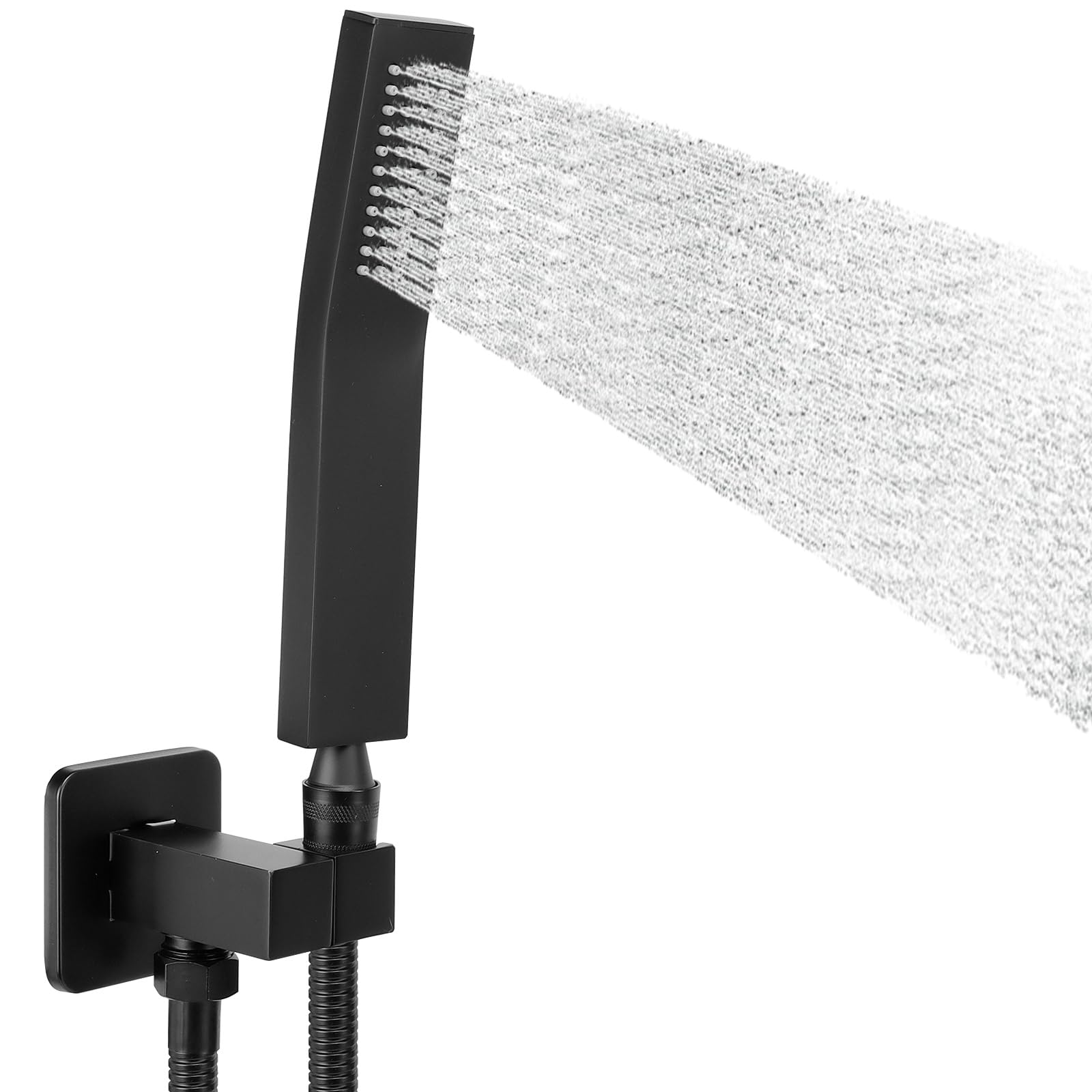 NearMoon brass handheld shower head close-up showing durable brass construction and premium finish.