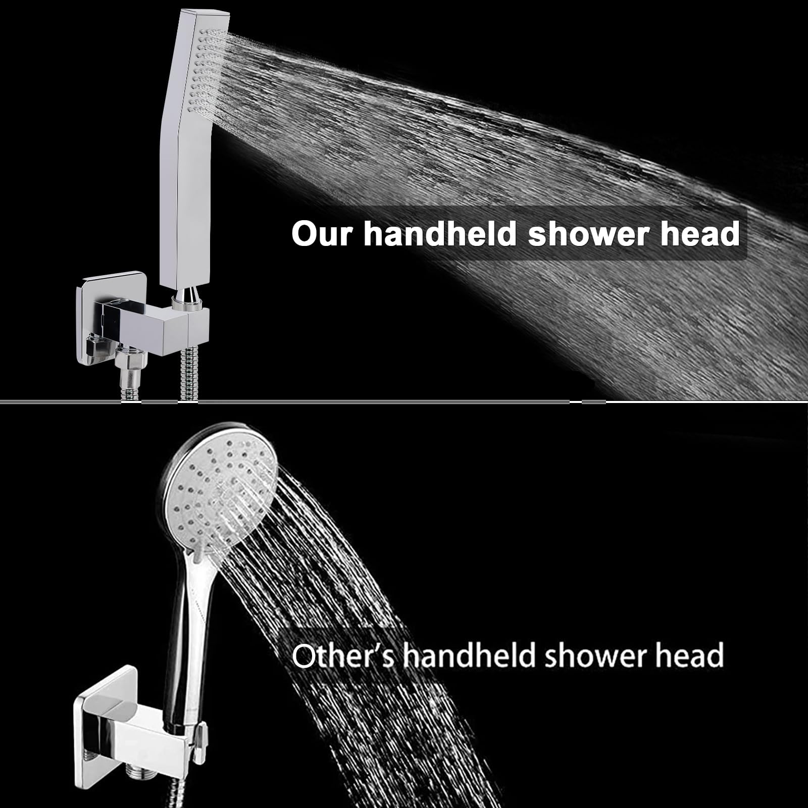NearMoon chrome finish detail showing scratch-resistant shine on the shower head.
