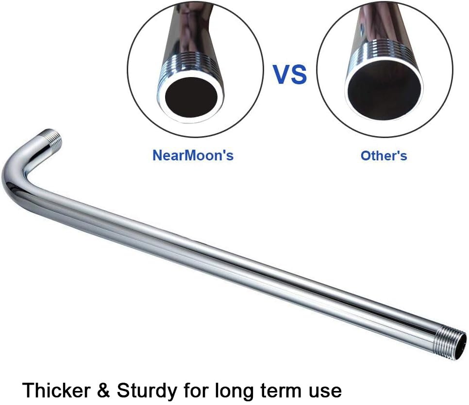NearMoon chrome finish upgrade from plastic shower heads.