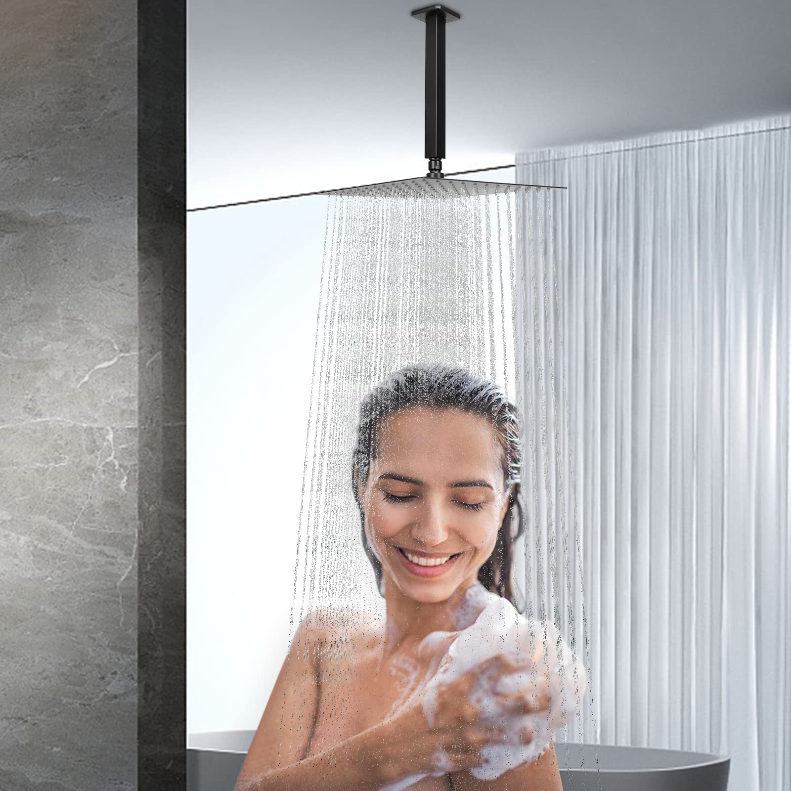 NearMoon extra-large 12inch face delivers immersive rainfall coverage.
