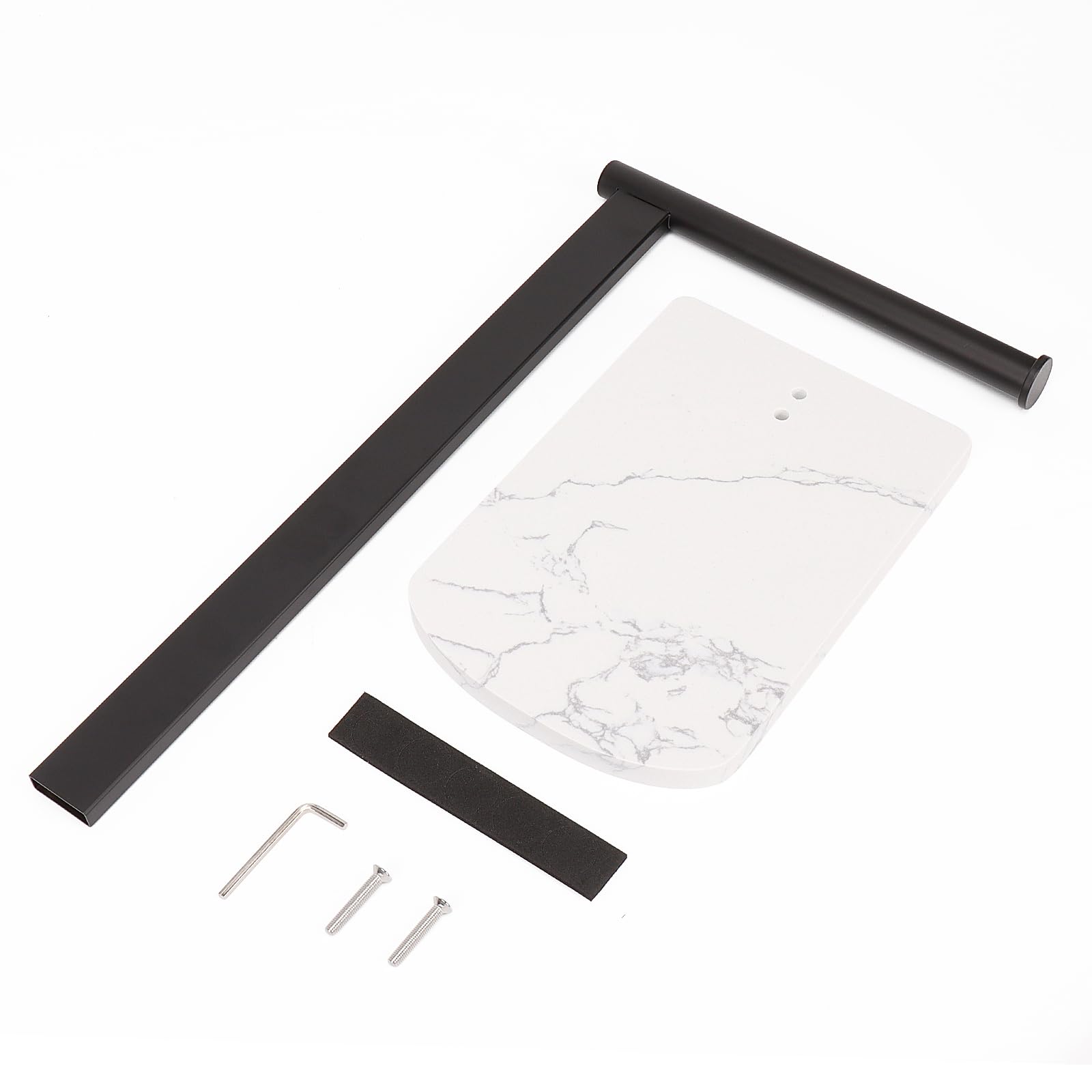 NearMoon free-standing towel bar fits bathroom or kitchen counters for convenience.