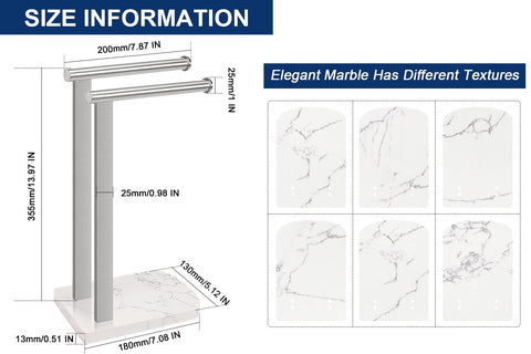 NearMoon free-standing towel bar in brushed nickel for countertops