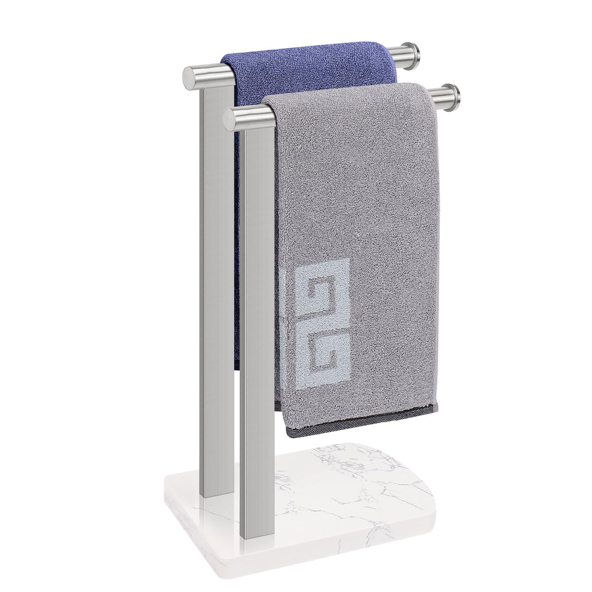 NearMoon hand towel holder with marble base, sturdy and stylish