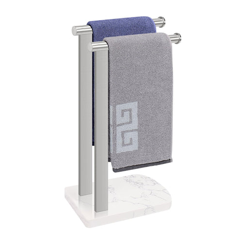 NearMoon hand towel holder with marble base, sturdy and stylish