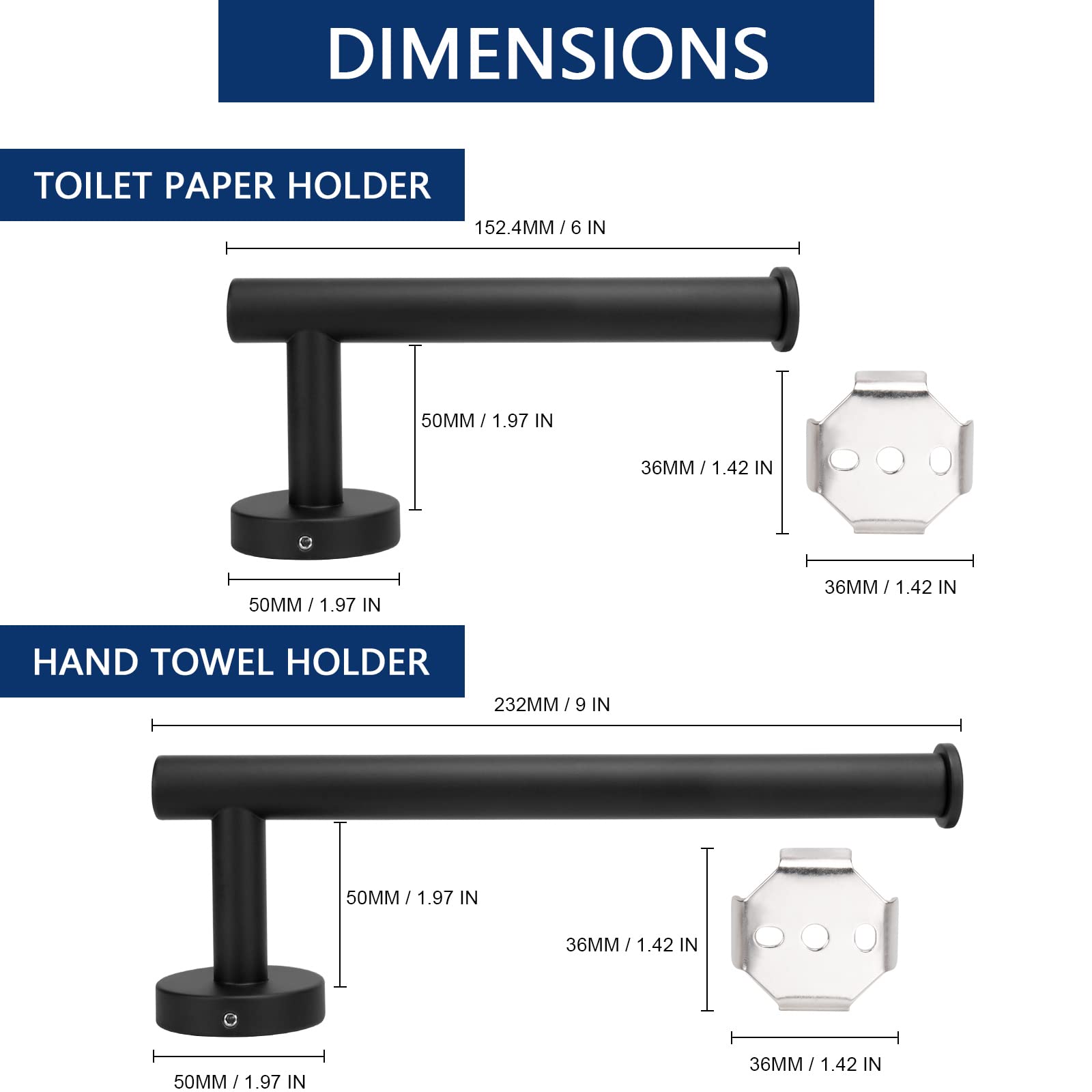 NearMoon hand towel holder keeps towels dry and accessible.