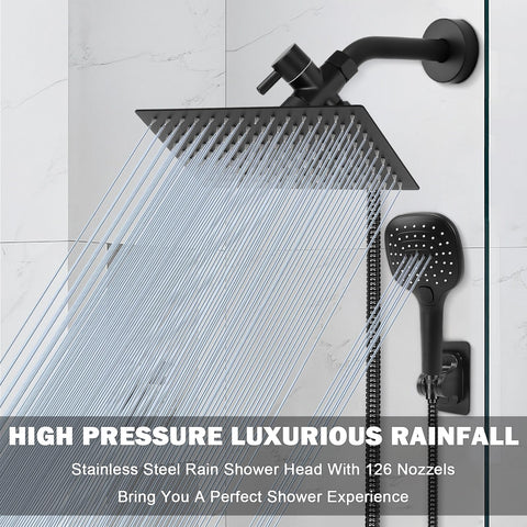 NearMoon handheld shower head with 4.7-inch grip and three flow modes