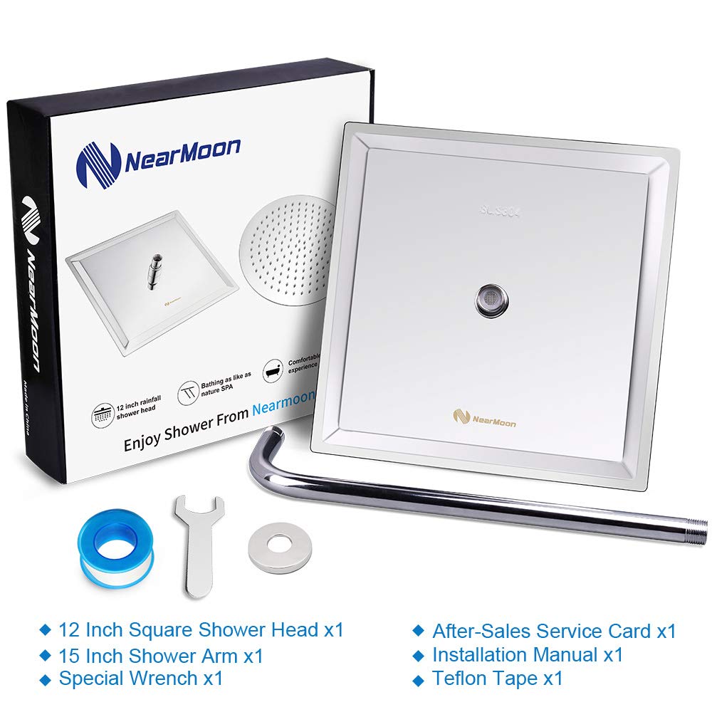 NearMoon high-flow rain shower for spa-like feel.